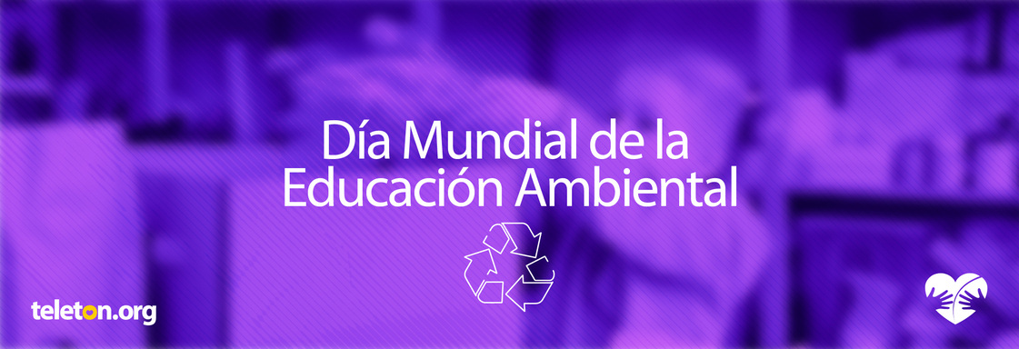 Imagen de una persona tirando basura y encima el texto que dice Día Mundial de la Educación Ambiental