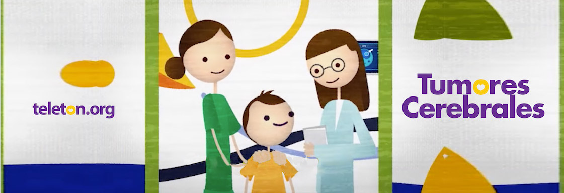 Imagen de portada: ilustración de madre, niño y doctora en el Hospital Teletón. Al lado, el texto: Tumores Cerebrales